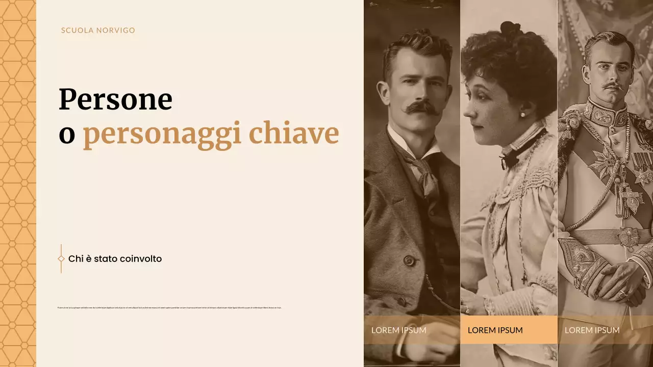 Presentazione di studi storici classici Beige