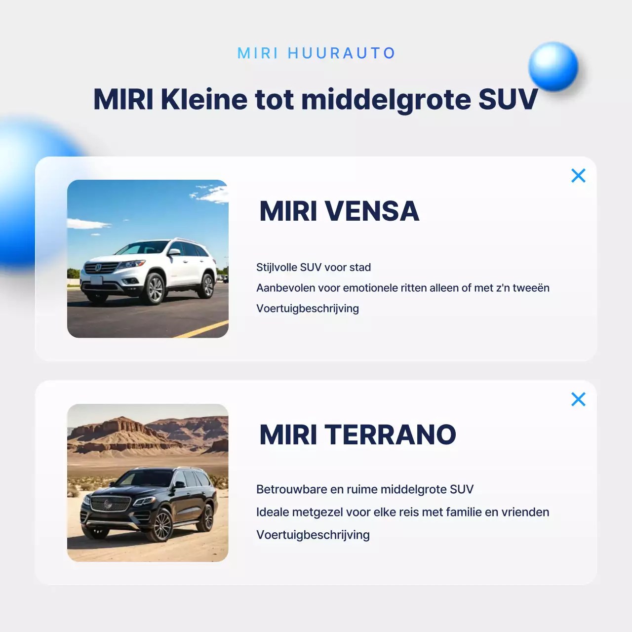 Reclame voor een moderne auto in hemelsblauw