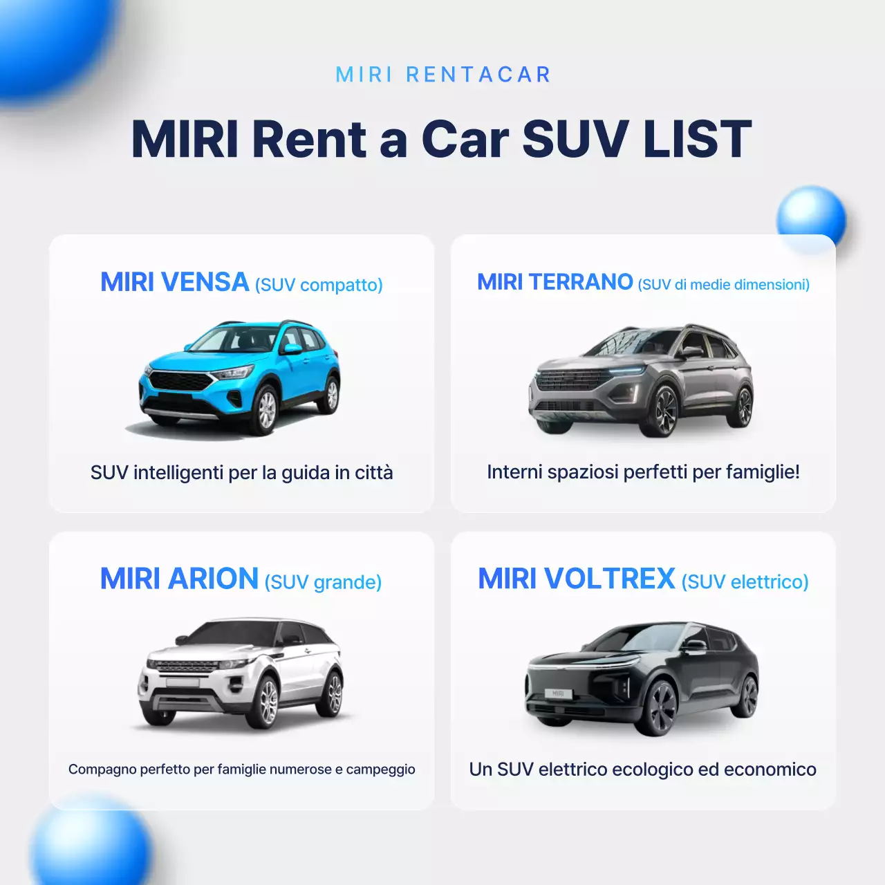 Pubblicità di un'auto moderna color azzurro cielo