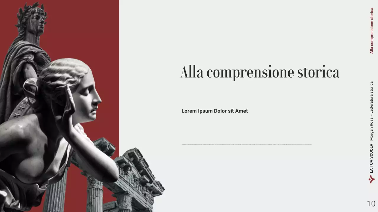 Presentazione web sulla letteratura storica moderna