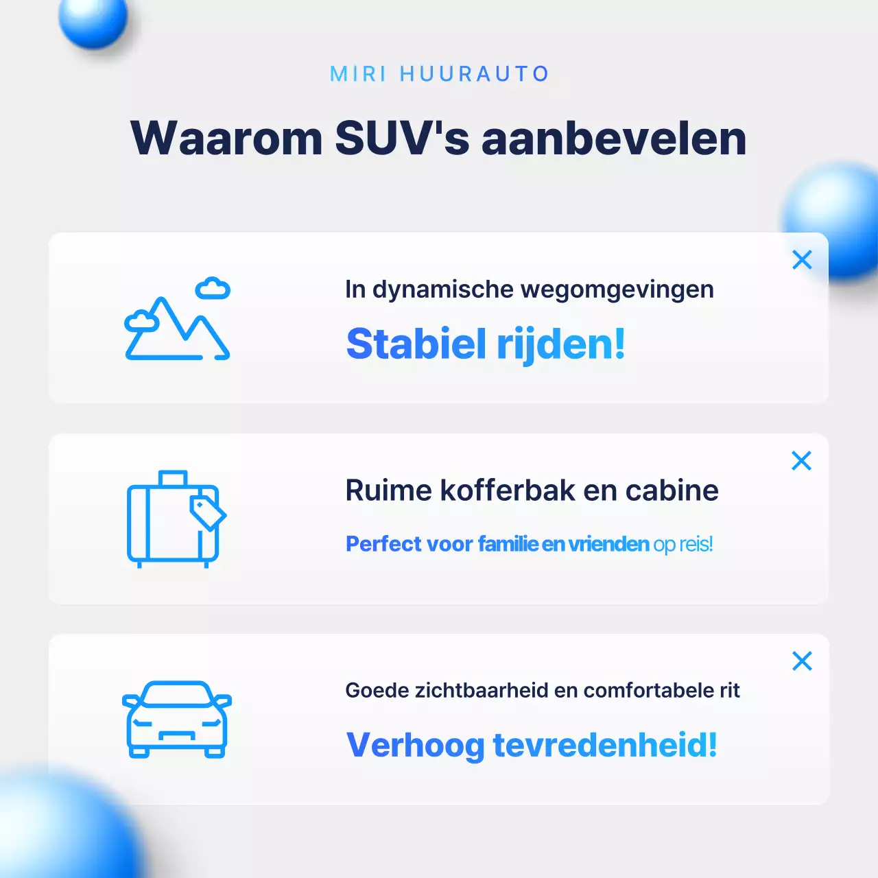 Reclame voor een moderne auto in hemelsblauw