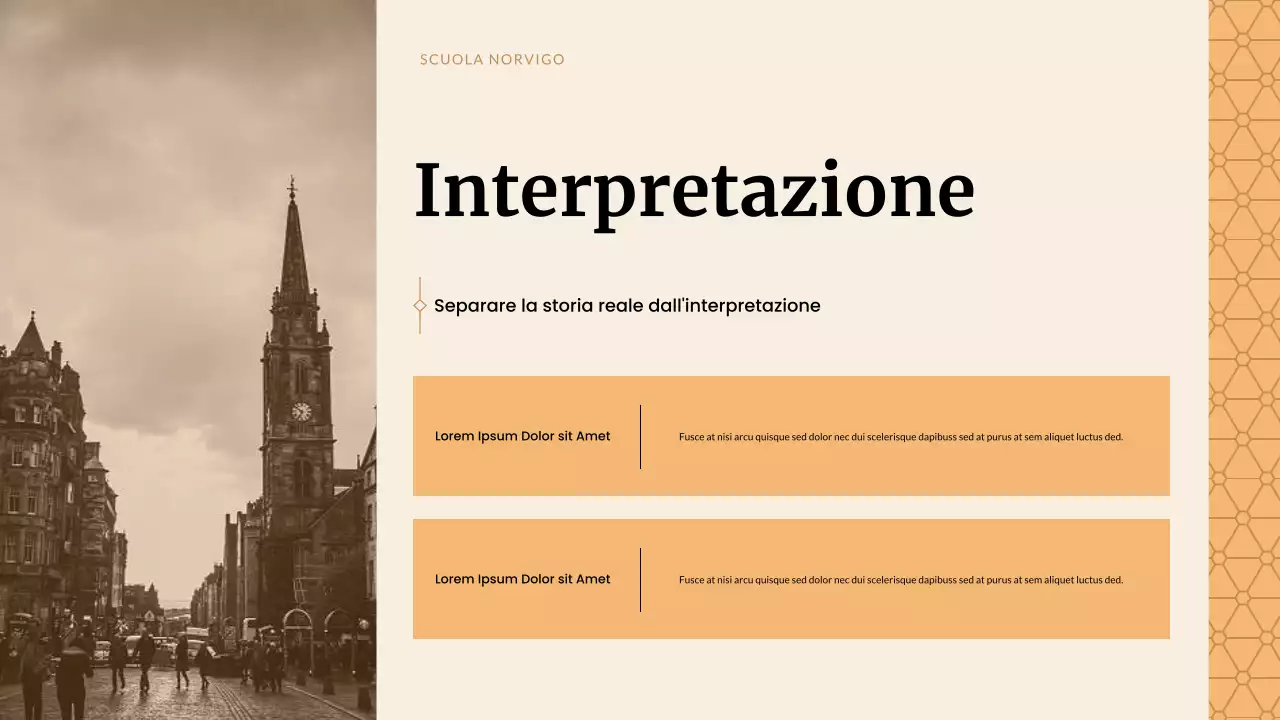 Presentazione di studi storici classici Beige