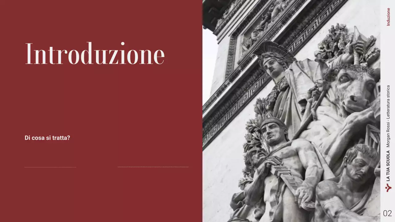 Presentazione web sulla letteratura storica moderna