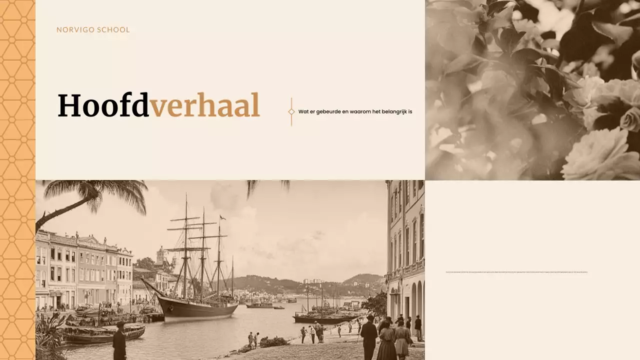 Beige Klassieke Historische Studies Presentatie