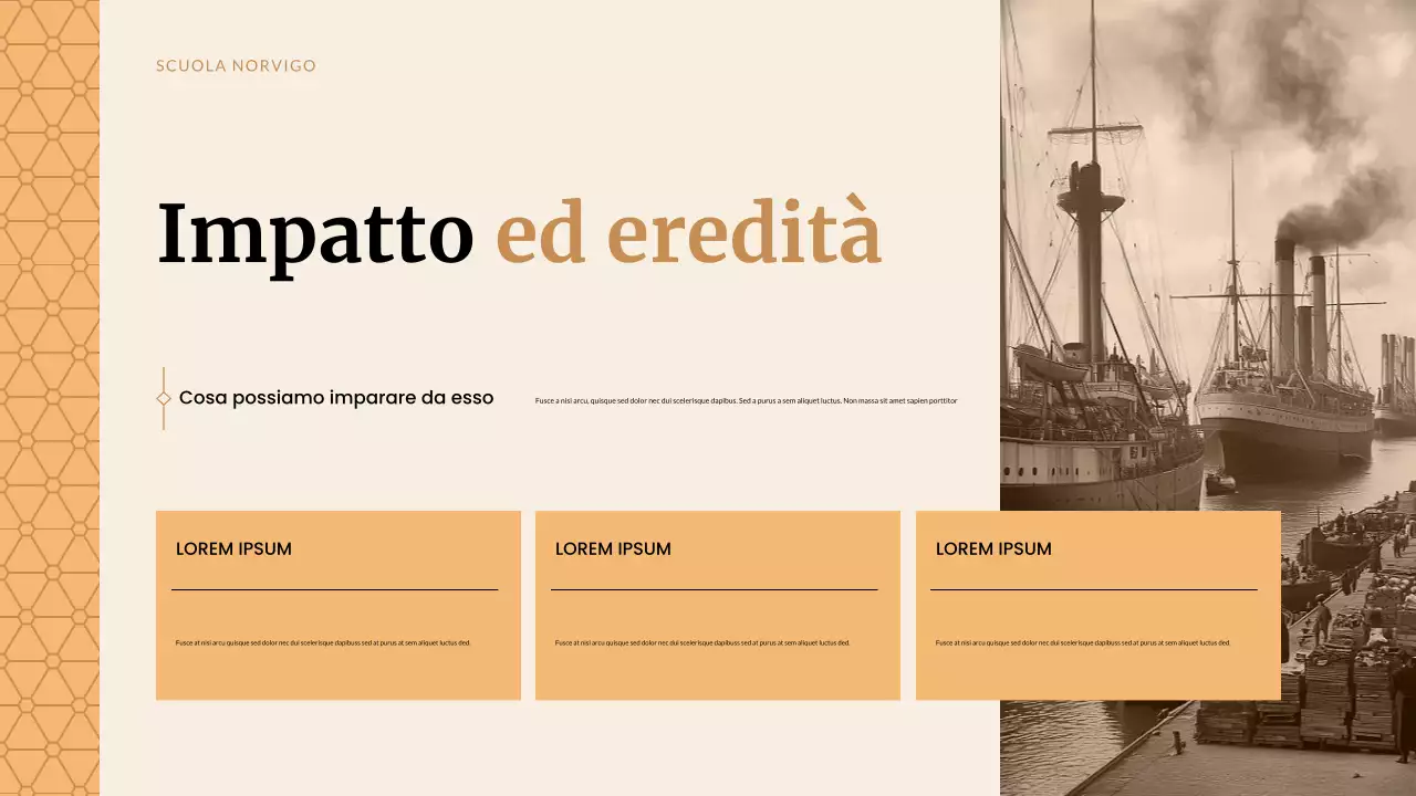 Presentazione di studi storici classici Beige