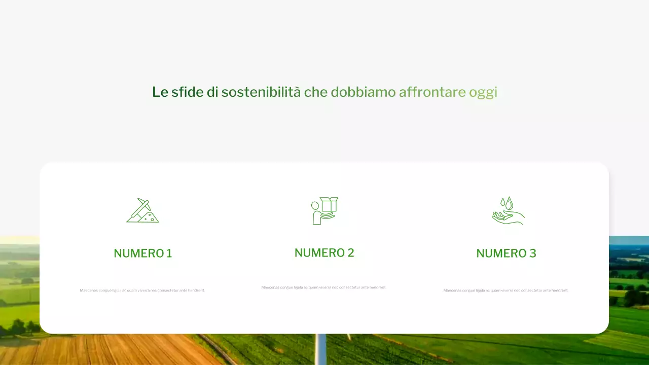 Presentazione sulla sostenibilità del gradiente moderno verde