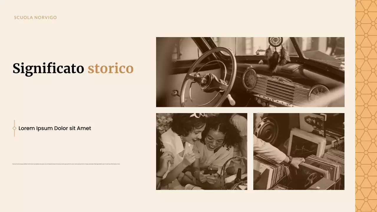 Presentazione di studi storici classici Beige