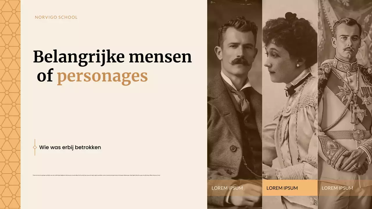 Beige Klassieke Historische Studies Presentatie