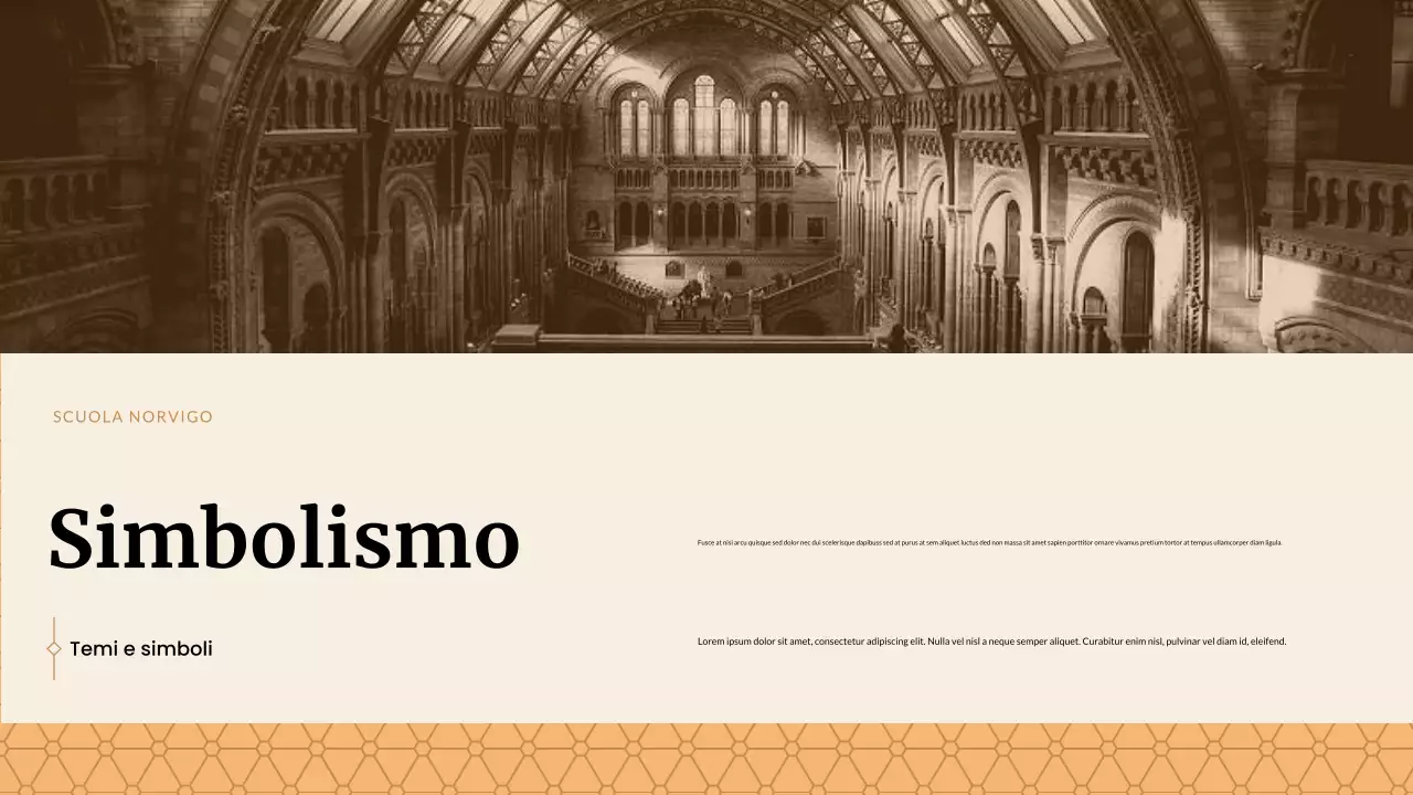 Presentazione di studi storici classici Beige