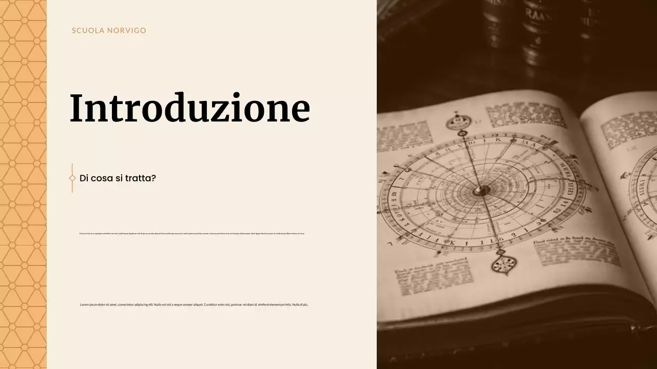 Presentazione di studi storici classici Beige