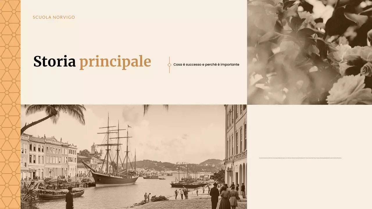 Presentazione di studi storici classici Beige