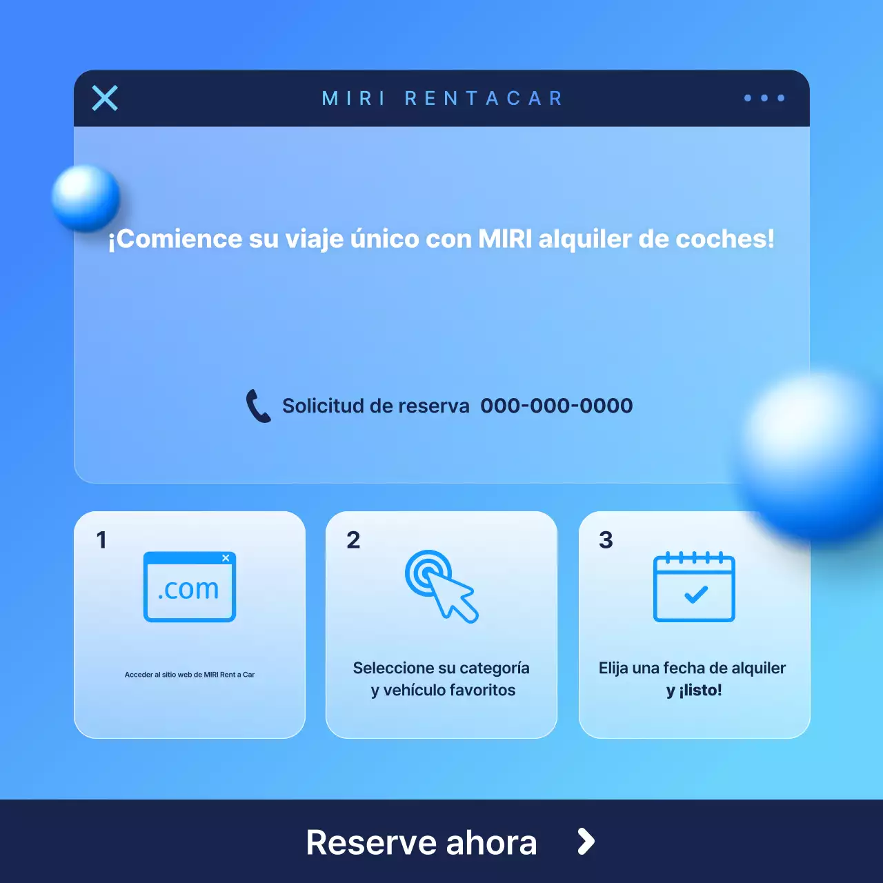 Anuncio de coche moderno de color azul cielo