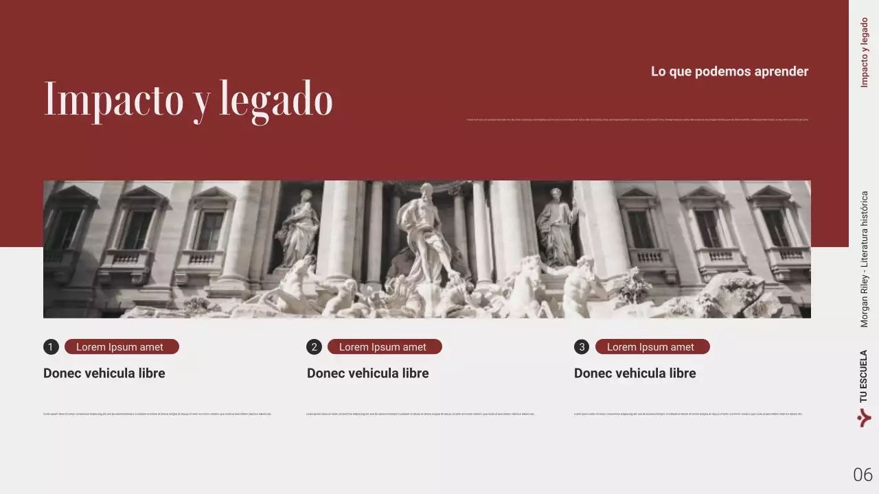 Presentación web de literatura histórica moderna