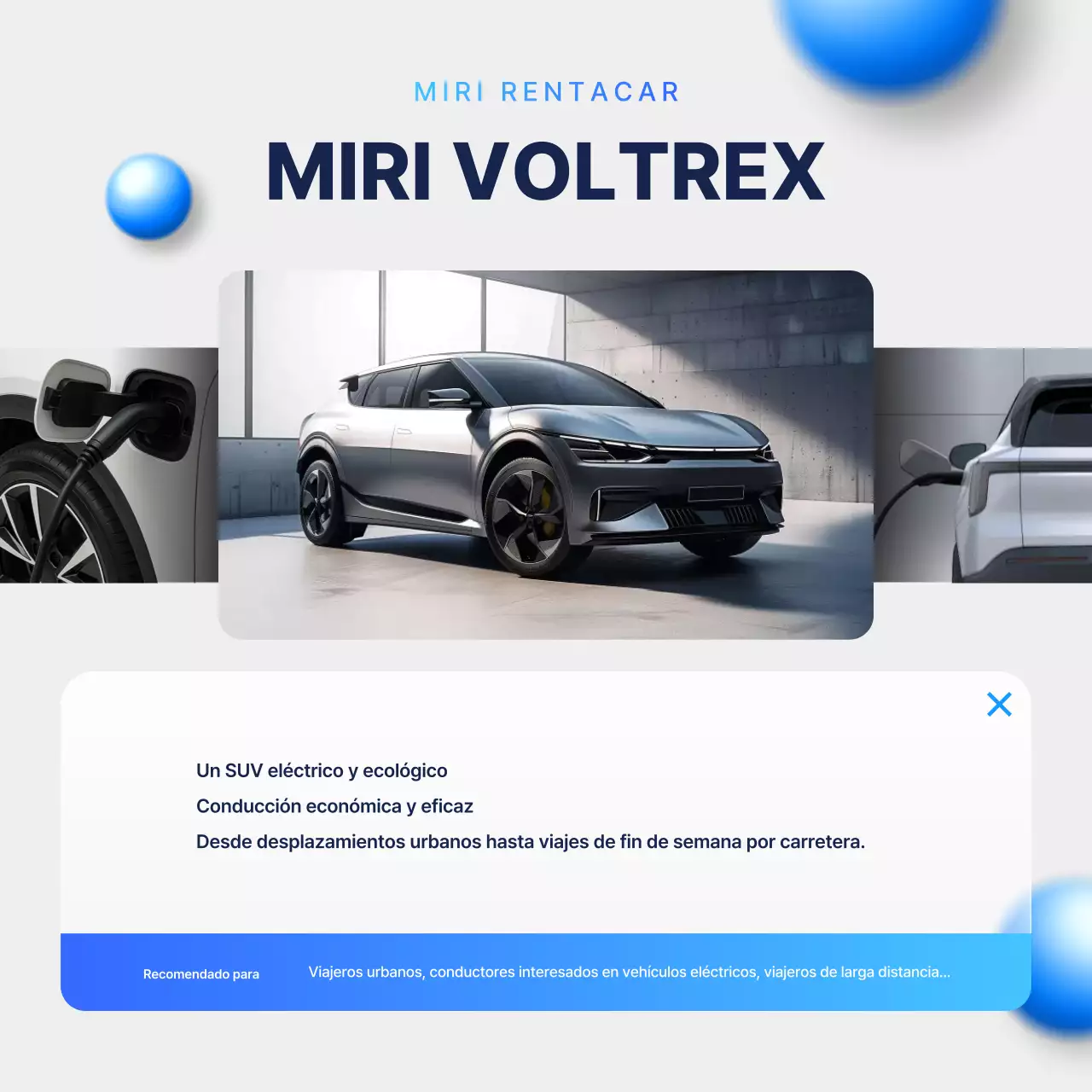 Anuncio de coche moderno de color azul cielo