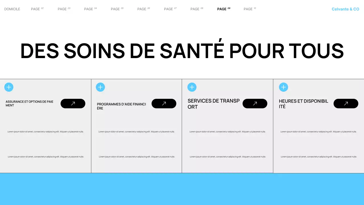 Présentation des services hospitaliers locaux modernes de Teal