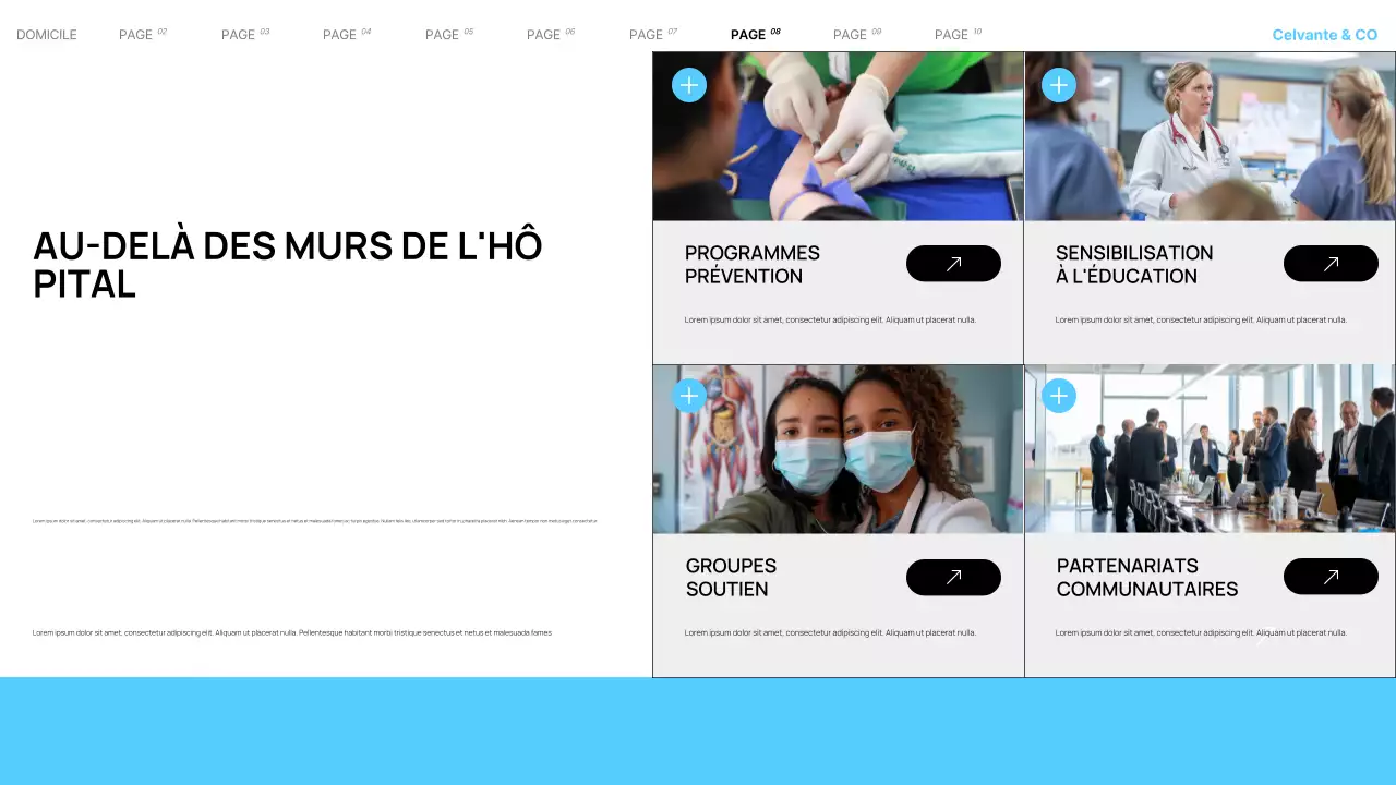 Présentation des services hospitaliers locaux modernes de Teal