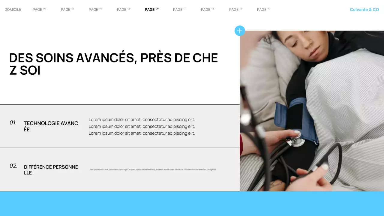 Présentation des services hospitaliers locaux modernes de Teal