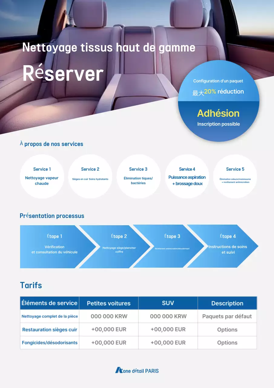 Publicité de nettoyage haut de gamme simple et moderne