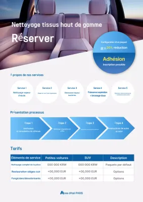 Publicité de nettoyage haut de gamme simple et moderne