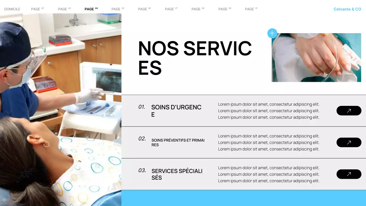 Présentation des services hospitaliers locaux modernes de Teal