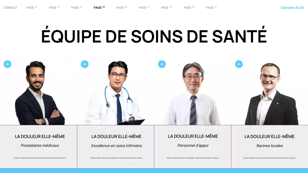 Présentation des services hospitaliers locaux modernes de Teal