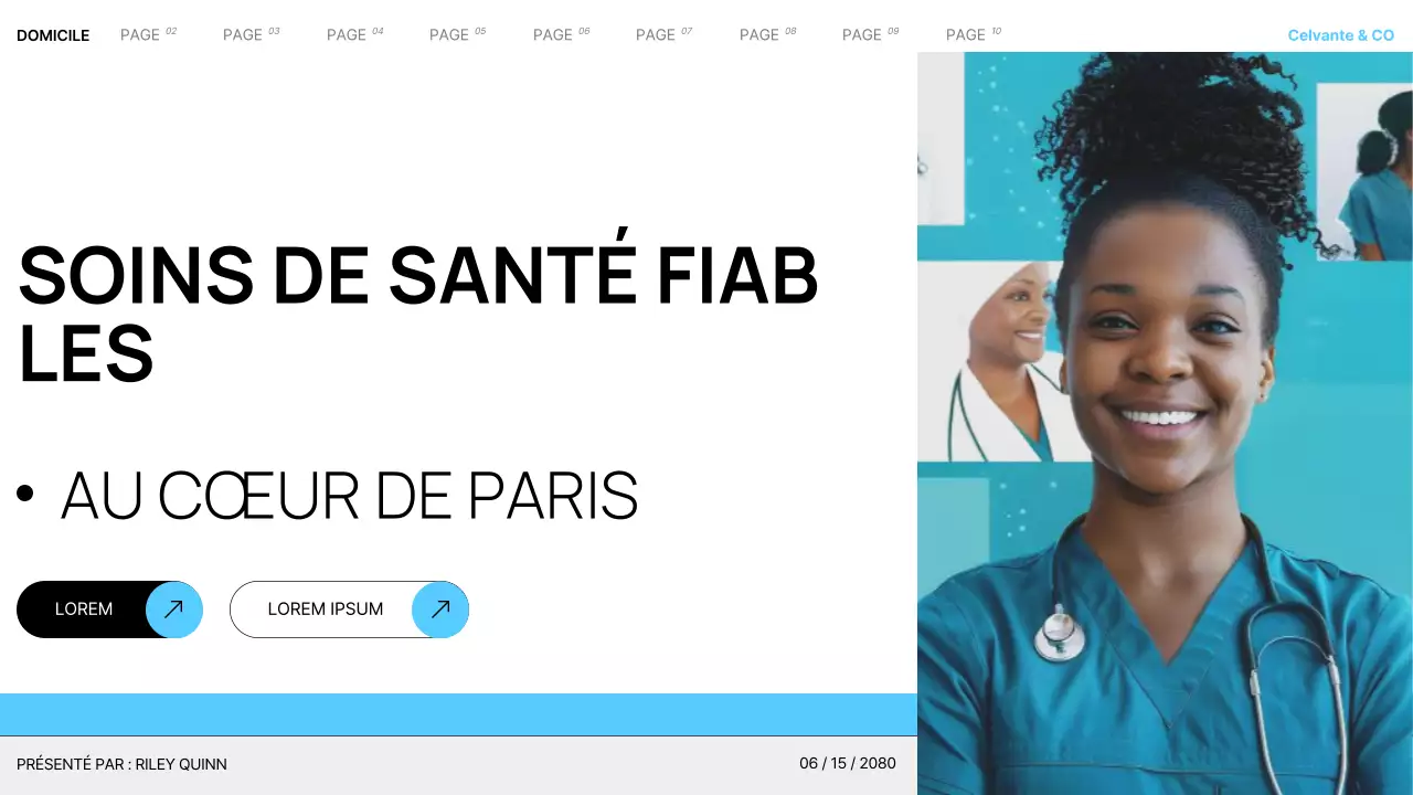 Présentation des services hospitaliers locaux modernes de Teal