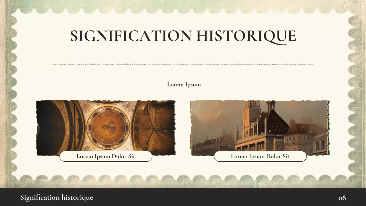 Présentation de la conférence sur l'histoire du vintage beige