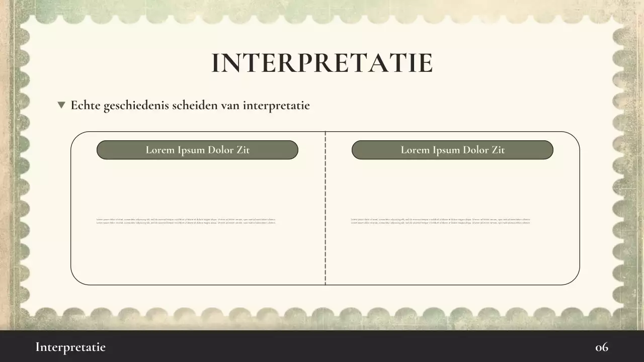 Beige Vintage Geschiedenis Lezing Presentatie