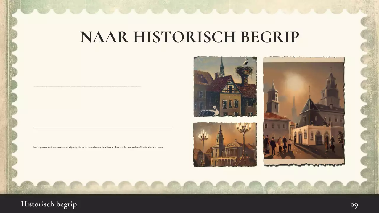 Beige Vintage Geschiedenis Lezing Presentatie