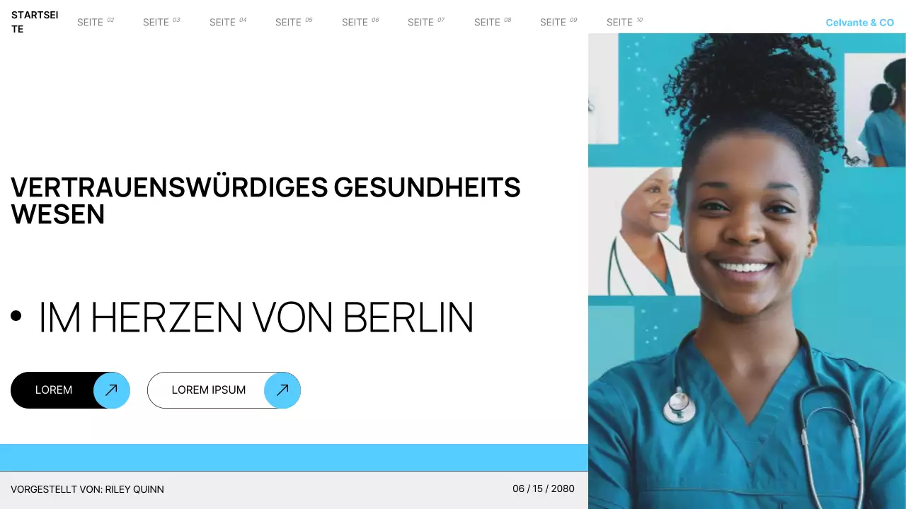 Teal Moderne lokale Krankenhausdienste Präsentation