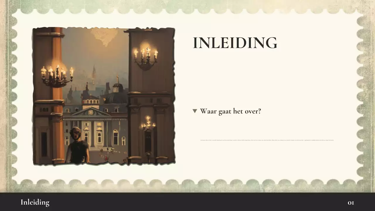 Beige Vintage Geschiedenis Lezing Presentatie