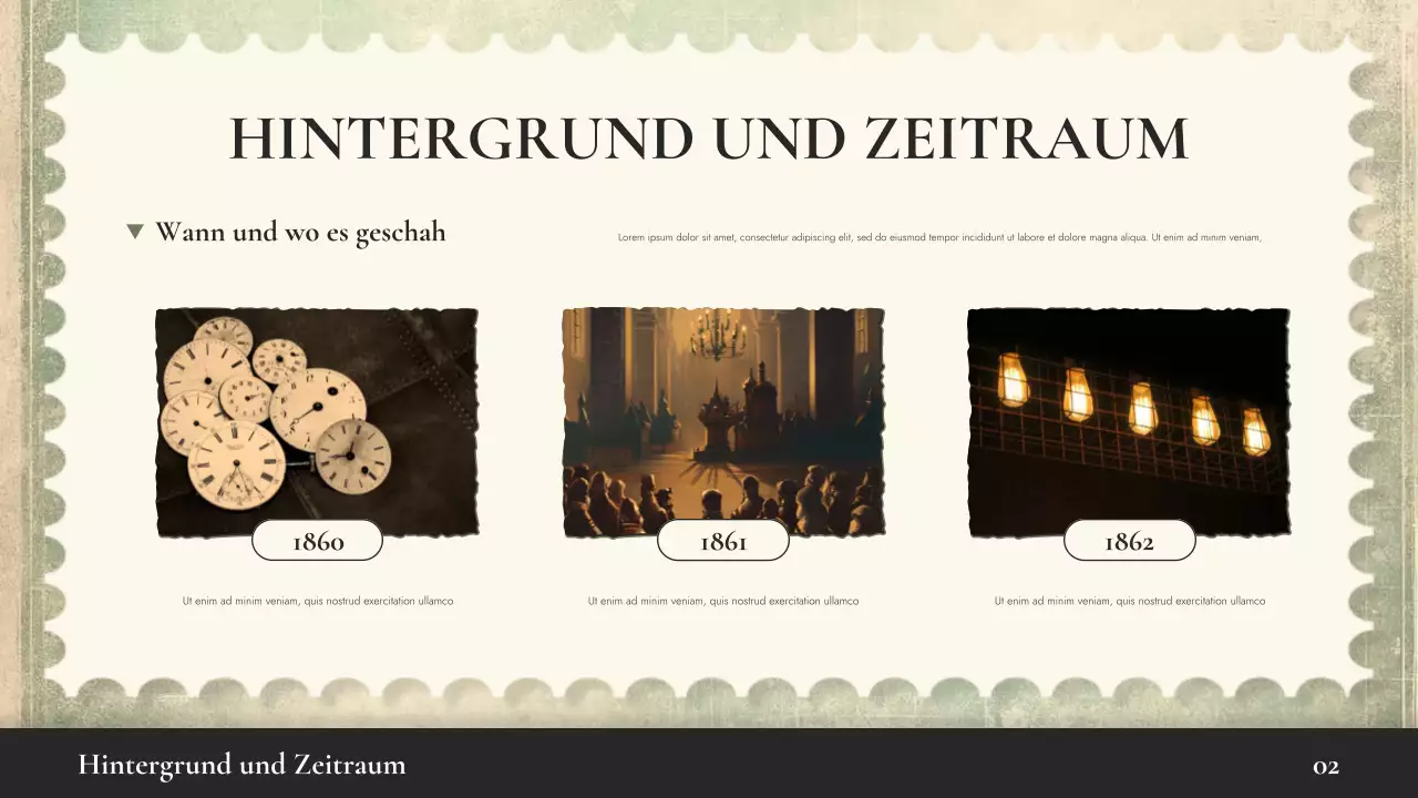 Beige Vintage Geschichtsvortrag Präsentation