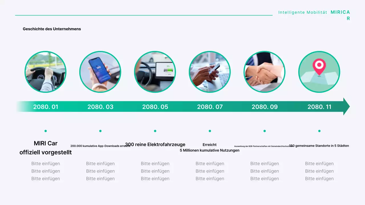 Ein modernes Carsharing-Unternehmen in Mint und Grau