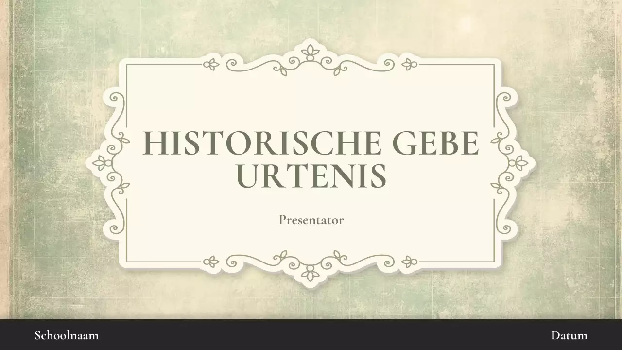 Beige Vintage Geschiedenis Lezing Presentatie
