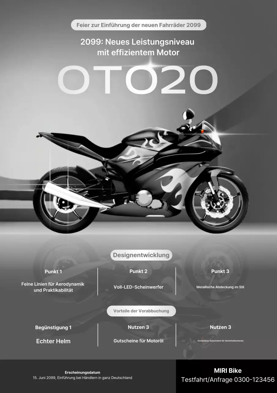 Präsentationsveranstaltung für moderne schwarze Motorräder