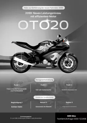 Präsentationsveranstaltung für moderne schwarze Motorräder