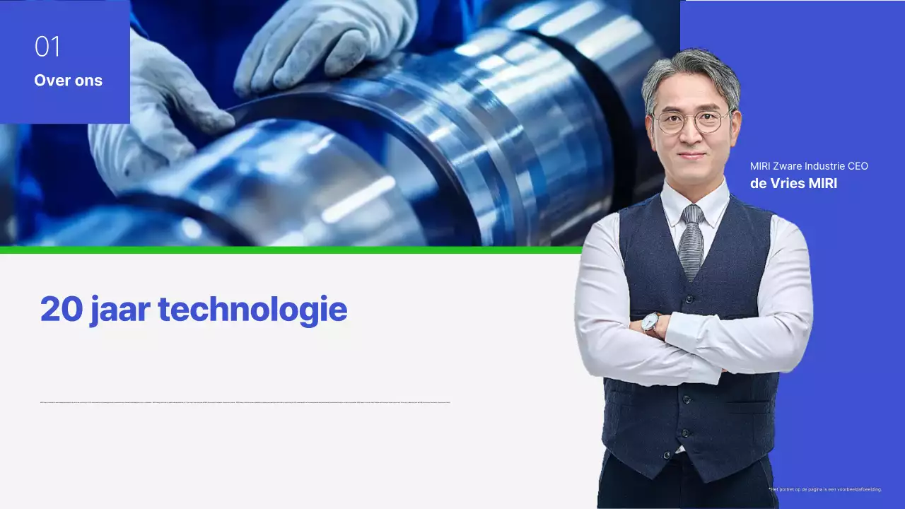 Voorstel voor een eenvoudig blauw en groen metaalstansproduct voor de automobielindustrie