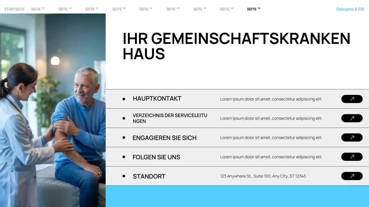 Teal Moderne lokale Krankenhausdienste Präsentation