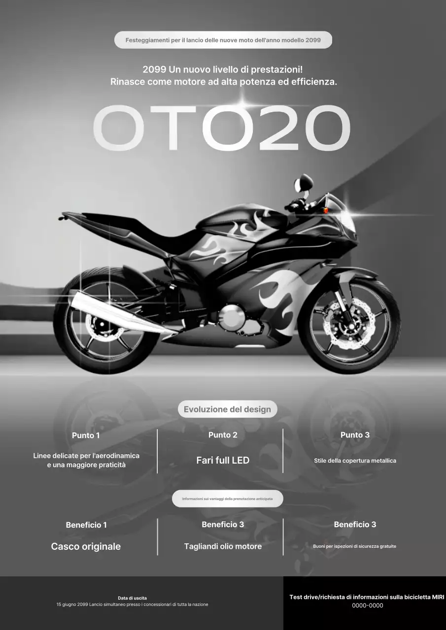 Evento di lancio della motocicletta moderna nera