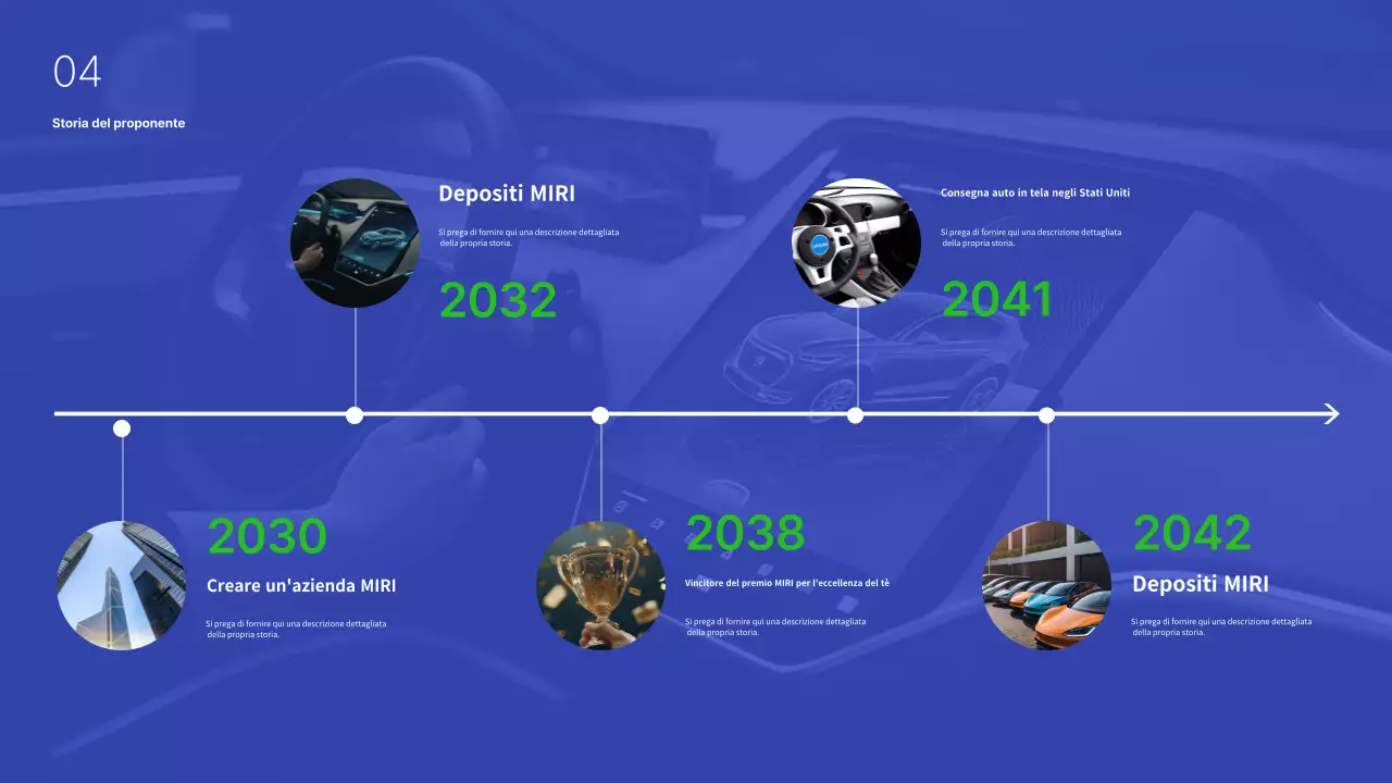 Proposta di prodotto per stampaggio di metalli per auto semplice blu e verde