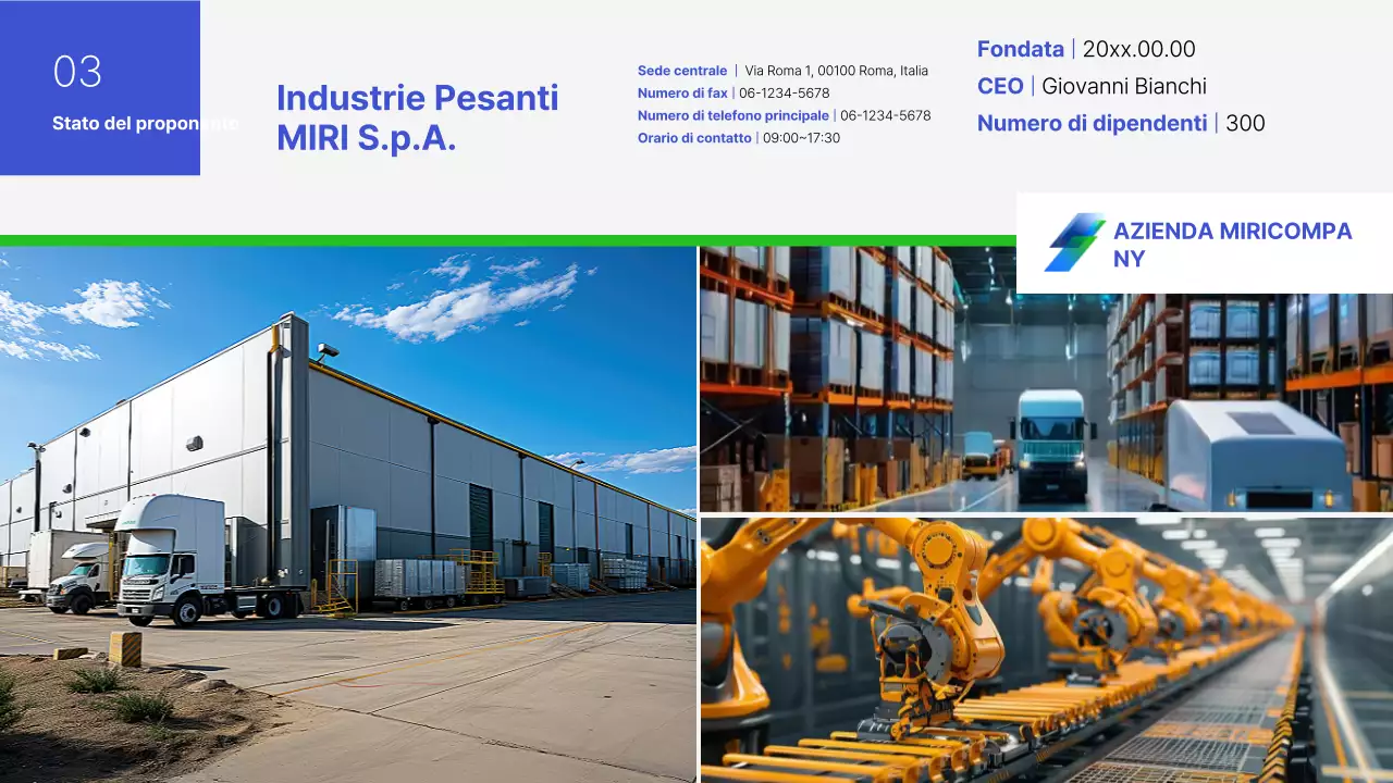 Proposta di prodotto per stampaggio di metalli per auto semplice blu e verde