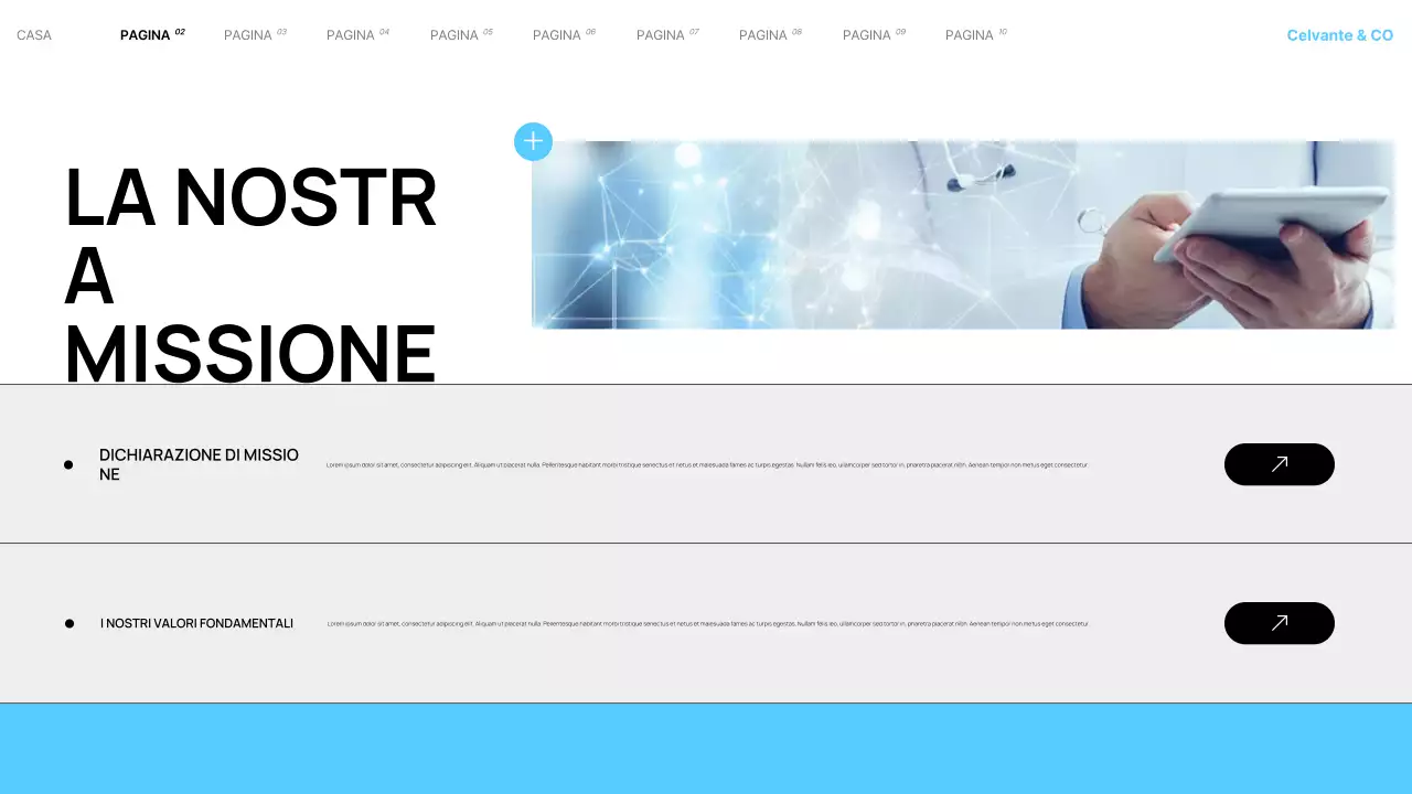 Presentazione dei servizi dell'ospedale locale moderno Teal