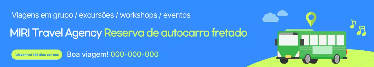 Ônibus fretado azul simples