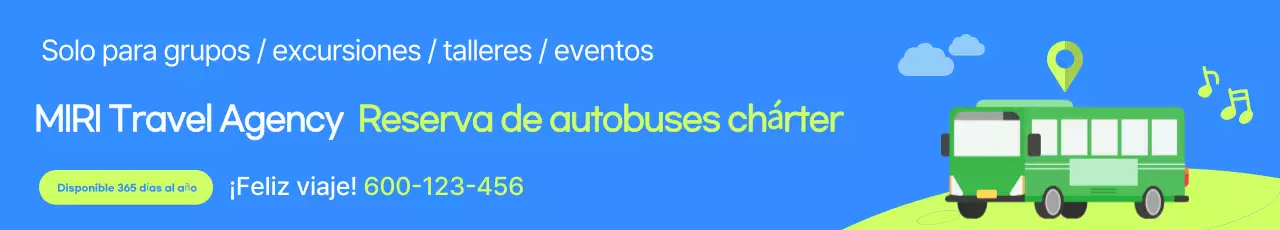 Autobús chárter azul sencillo