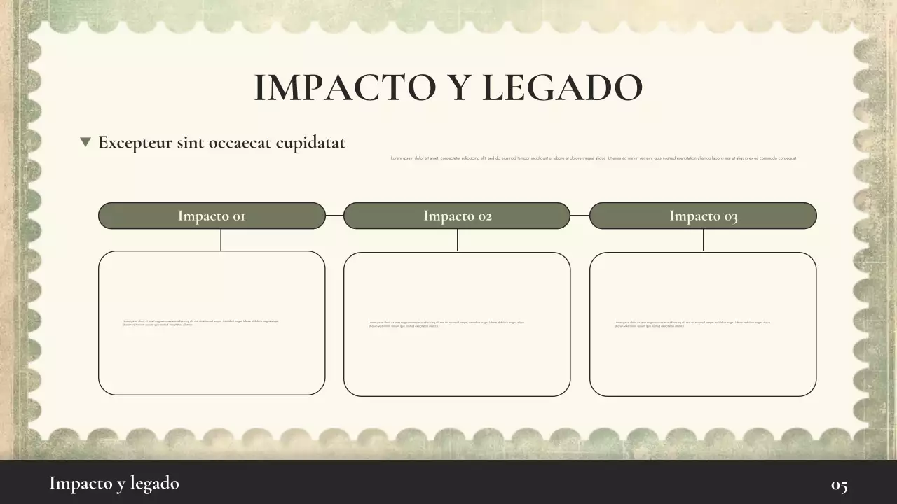 Presentación de la conferencia sobre historia vintage beige