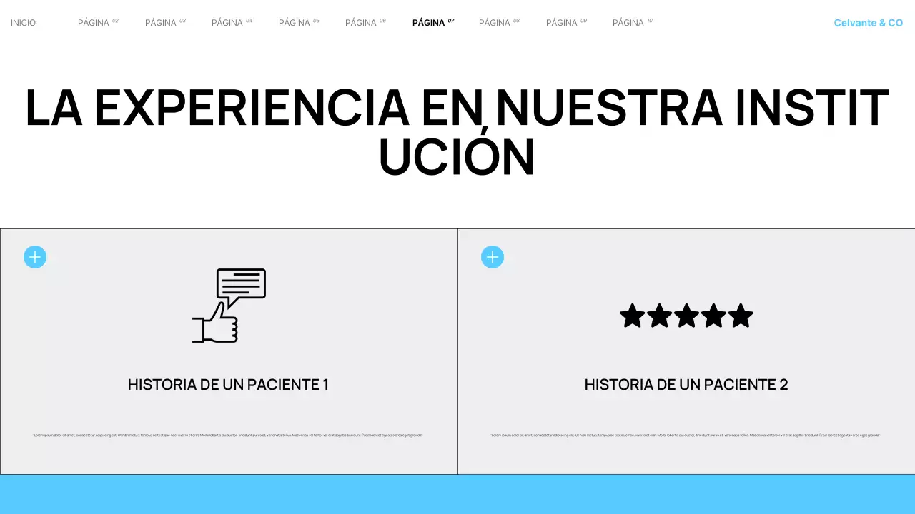 Presentación de los servicios hospitalarios locales modernos de Teal