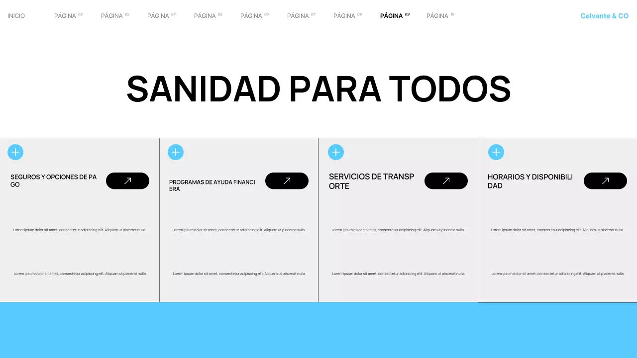 Presentación de los servicios hospitalarios locales modernos de Teal