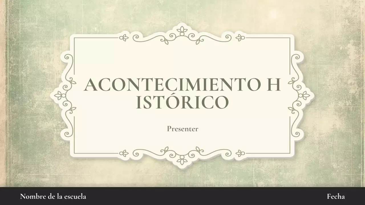 Presentación de la conferencia sobre historia vintage beige