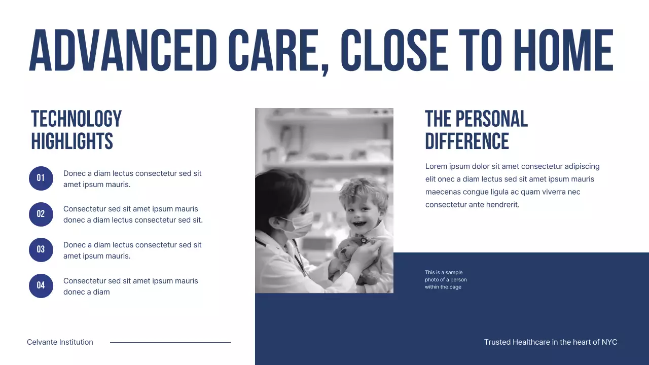 Blue Modern Healthcare Promotion Presentation