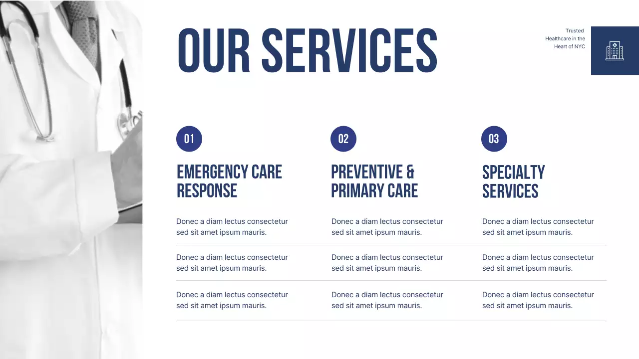 Blue Modern Healthcare Promotion Presentation